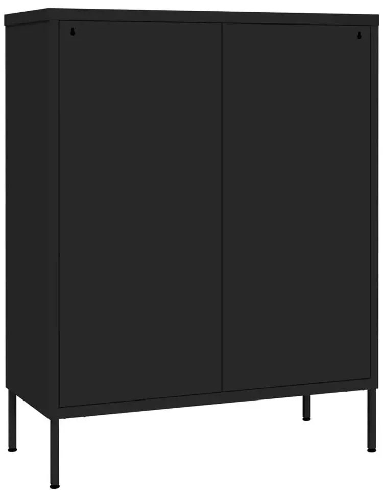 Czarna stalowa szafka na narzędzia go garażu B5-K78