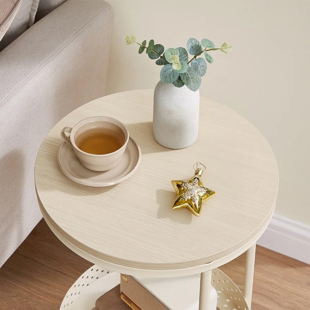 Stolik pomocniczy E1015 CRM, kremowy