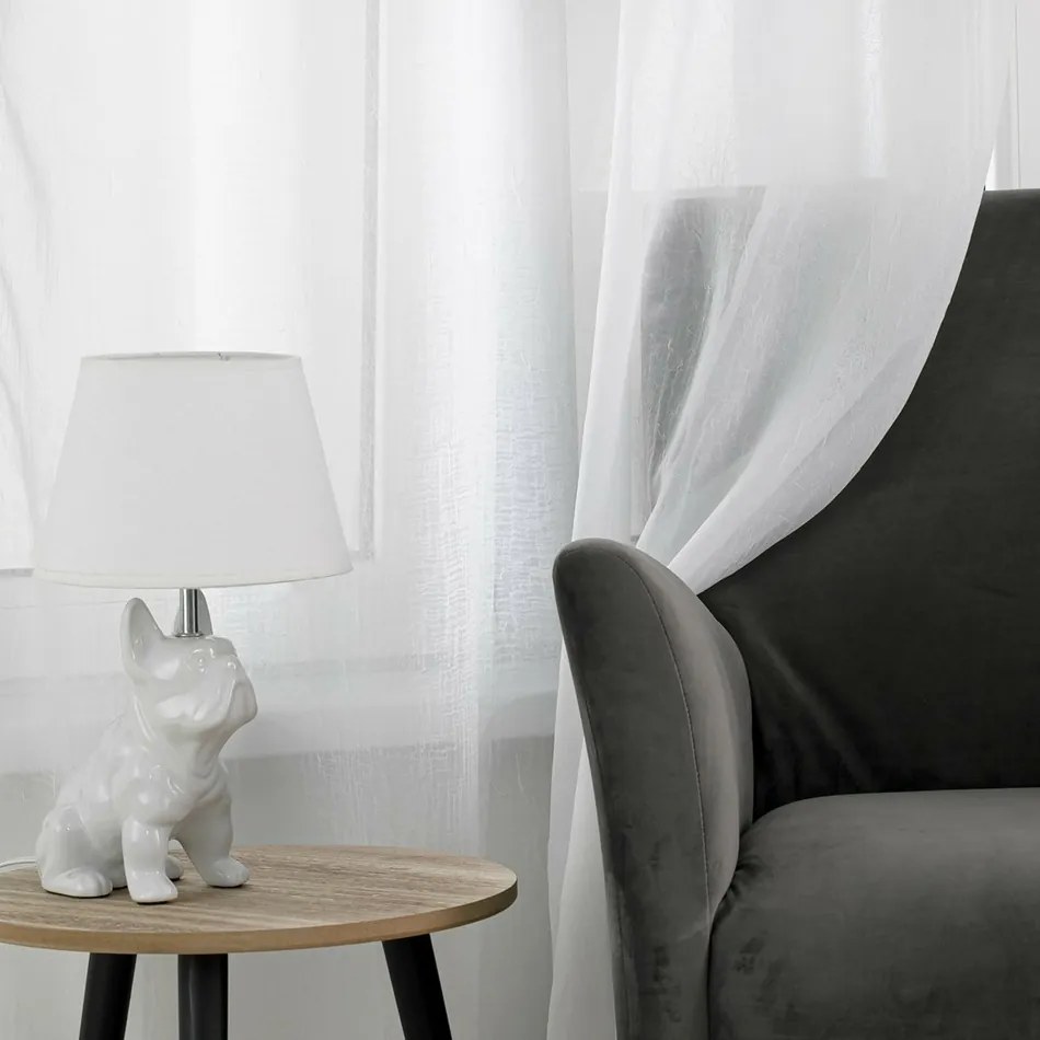 Homede Firana Kresz Eyelets silver, biały, 140 x 160 cm, 140 x 160 cm