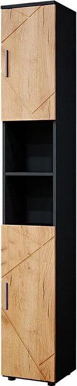 Szafka łazienkowa złoty dąb power/antracyt 30x30x192 irma