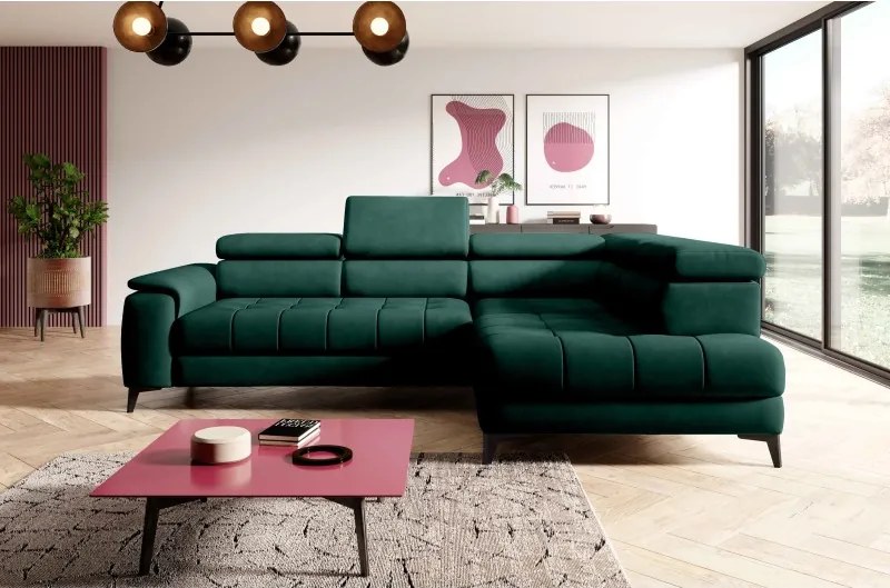 Narożnik CHIVAS L Prawostronny z Elektryczną regulacją siedziska wolnostojący tkanina Element 12 WERSAL