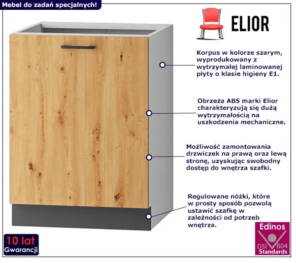 Dolna Szafka Kuchenna Dąb Artisan H6-N31