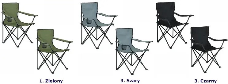 Komplet 2 zielonych składanych krzeseł Z1-A39
