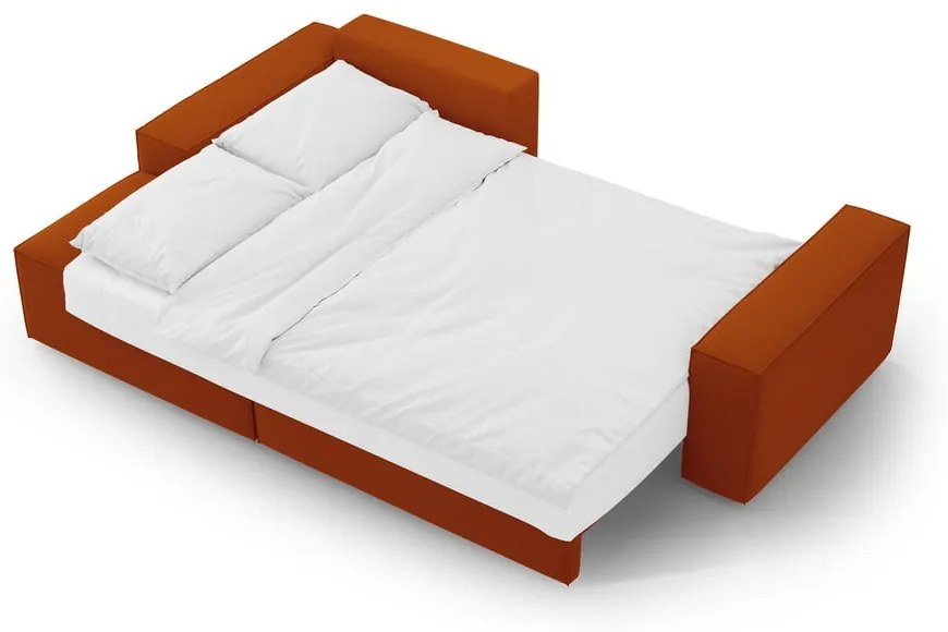 Ceglasty rozkładany narożnik (lewostronny) Jodie – Micadoni Home