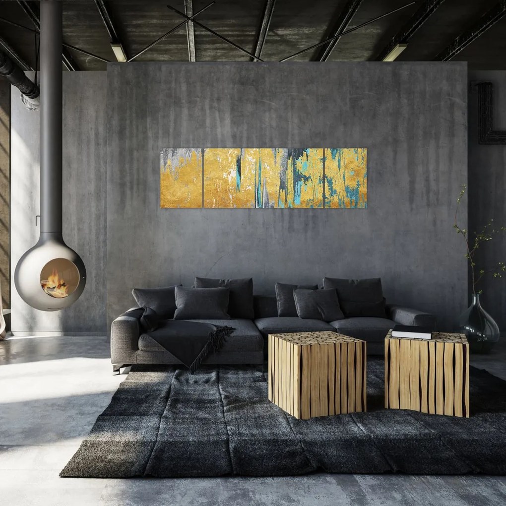 Obraz - Złoty wzór (170x50 cm)