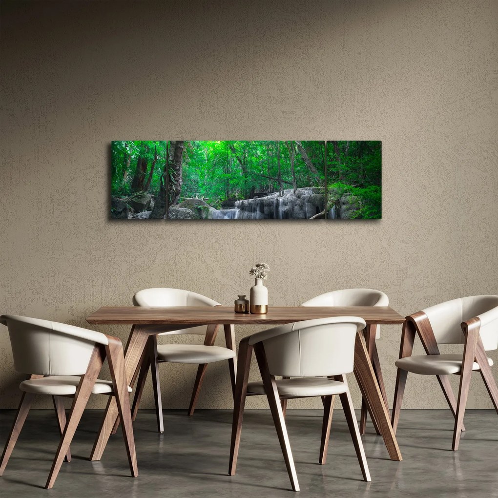 Obraz - Wodospad Erawan, Kanchanaburi, Tajlandia (170x50 cm)