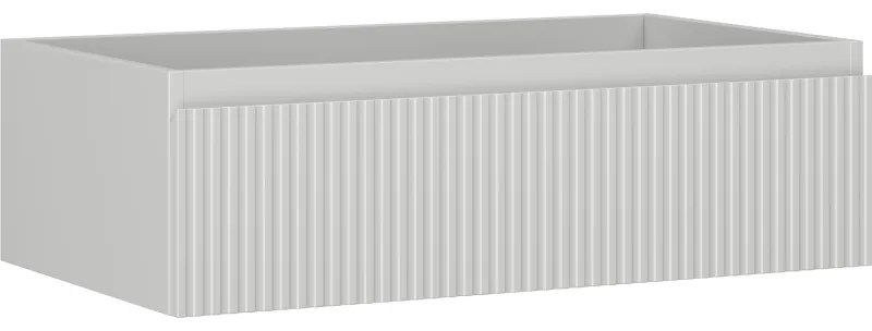 Mexen Rivel szafka łazienkowa podumywalkowa 80 cm, 1 szuflada, ryflowana , szara mat - 91A20-08023-1-BF62