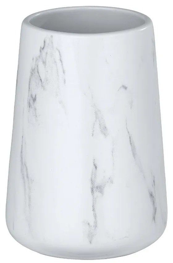 Biały ceramiczny kubek na szczoteczki Wenko Adrada