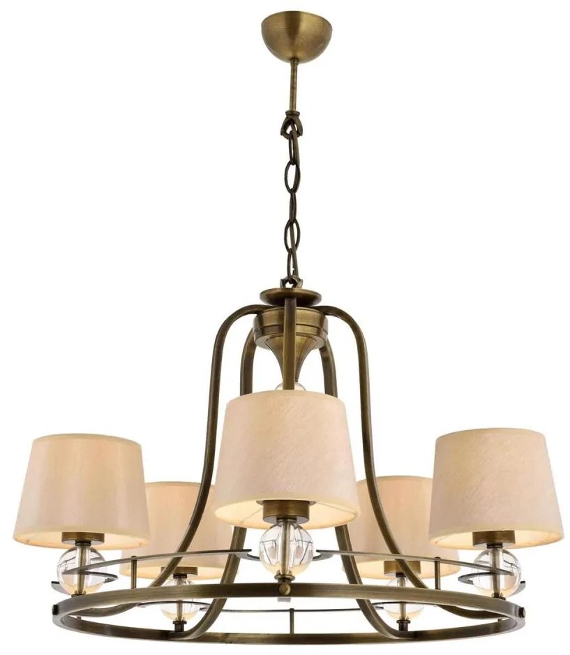 Żyrandol na łańcuchu NARA 5xE27/40W/230V mosiężny