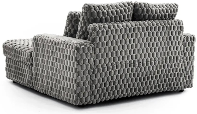 Nowoczesny szary fotel pluszowy W5-G44