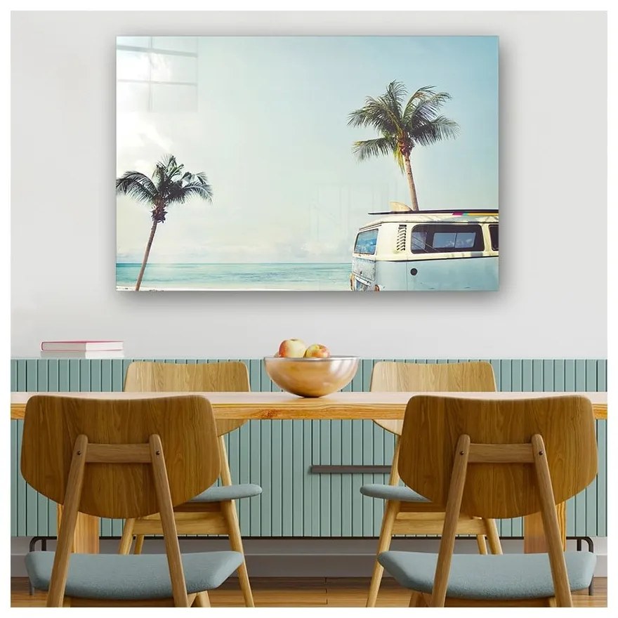 Szklany obraz 100x70 cm Surf Van – Wallity
