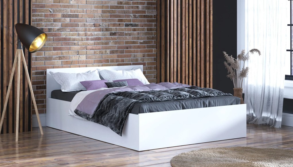 Łóżko 160x200cm z materacem i pojemnikiem na pościel PARTY 1 Wenge