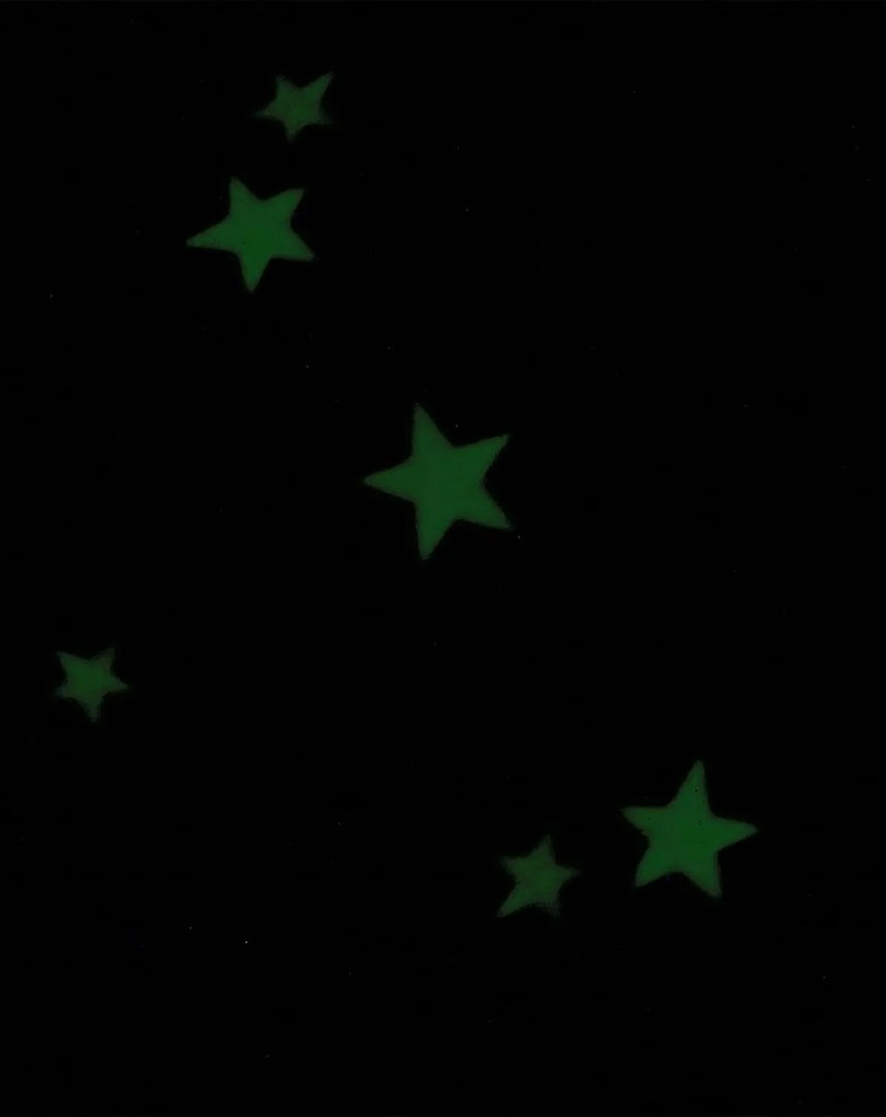 PrzytulneMieszkanie.pl PrzytulneMieszkanie.pl Świecąca bawełniana pościel do łóżeczka MAGIC STARS niebieska Rozmiar pościeli: 40 x 60 cm | 100 x 135 cm