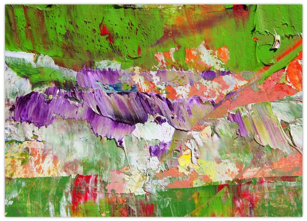 Obraz na szkle abstrakcji - malarstwo (70x50 cm)