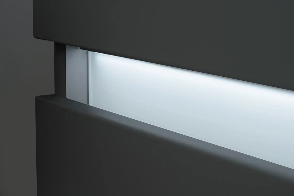 Szafka pod umywalkę NEO 60 cm czarny mat z oświetleniem LED KROFAM