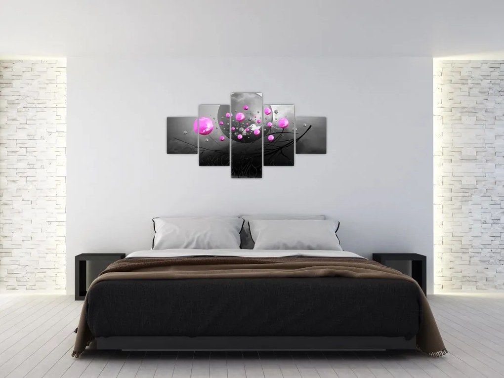 Obraz różowych kul (125x70 cm)