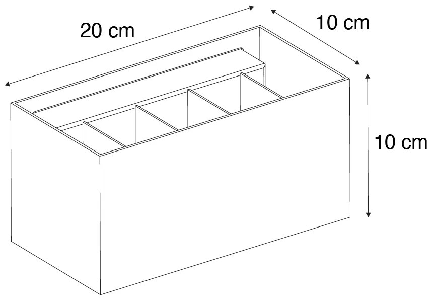 Nowoczesna lampa ścienna czarna prostokątna 2-światłowa - Edwin