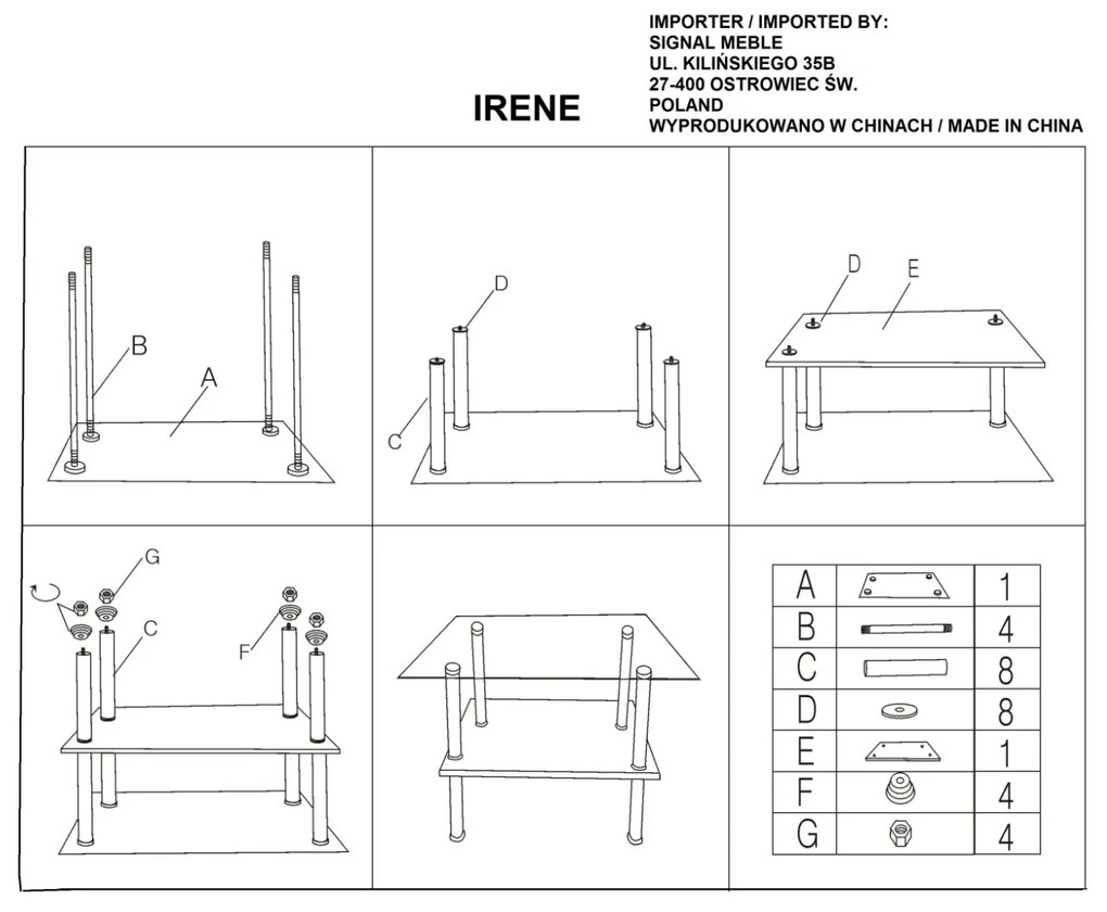 ŁAWA IRENE TRANSP./CHROM 75x45x45 SIGNAL