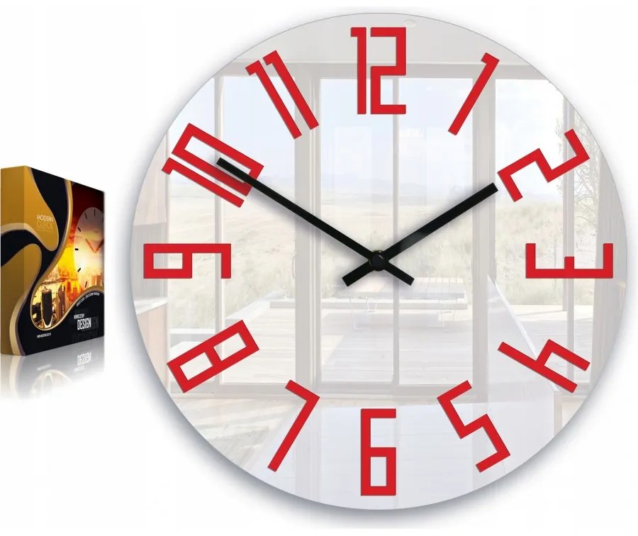 Zegar ścienny naklejany duży nowoczesny akrylowy na ścianę do kuchni salonu