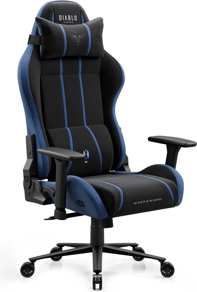 Fotel gamingowy materiałowy Diablo X-One 2.0 King Size, Night Blue