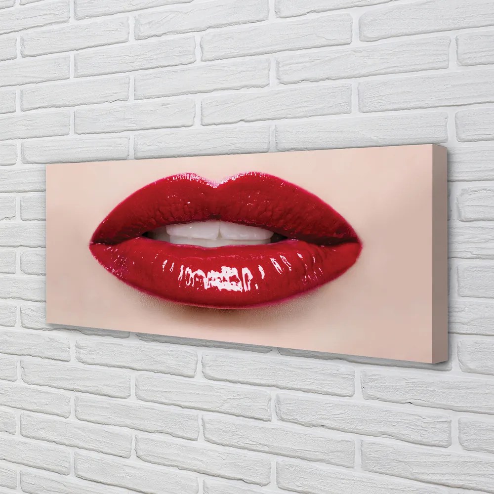 Duży obraz na płótnie Czerwone Usta