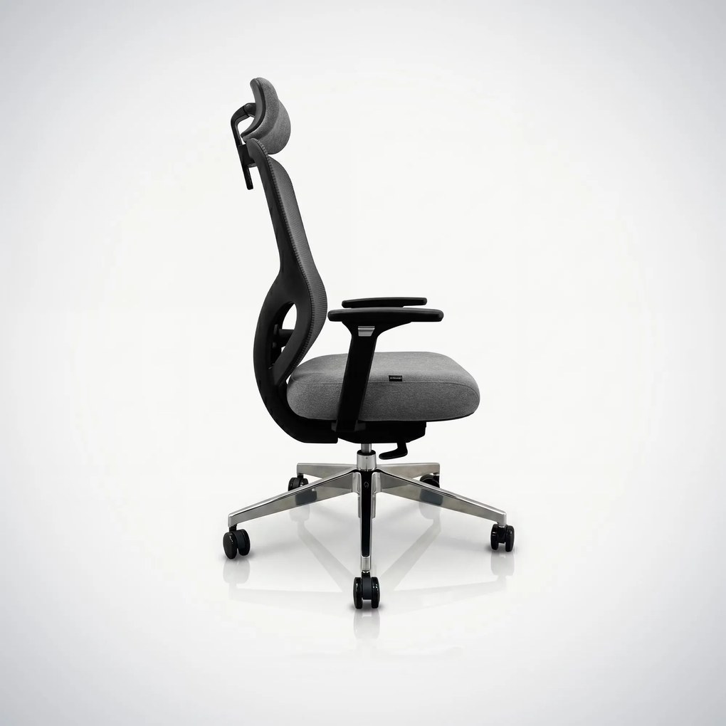 Ergonomiczny fotel biurowy z siatką ciemnoszary AXIS