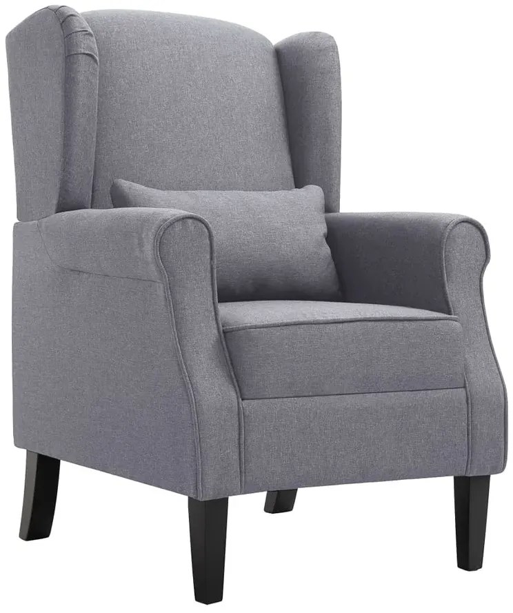 Ciemnoszary fotel uszak K7-K27