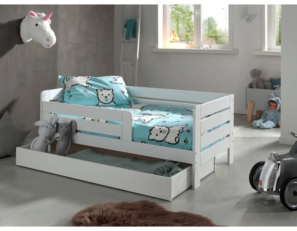 Białe łóżko dziecięce Vipack Kid, 70x140 cm