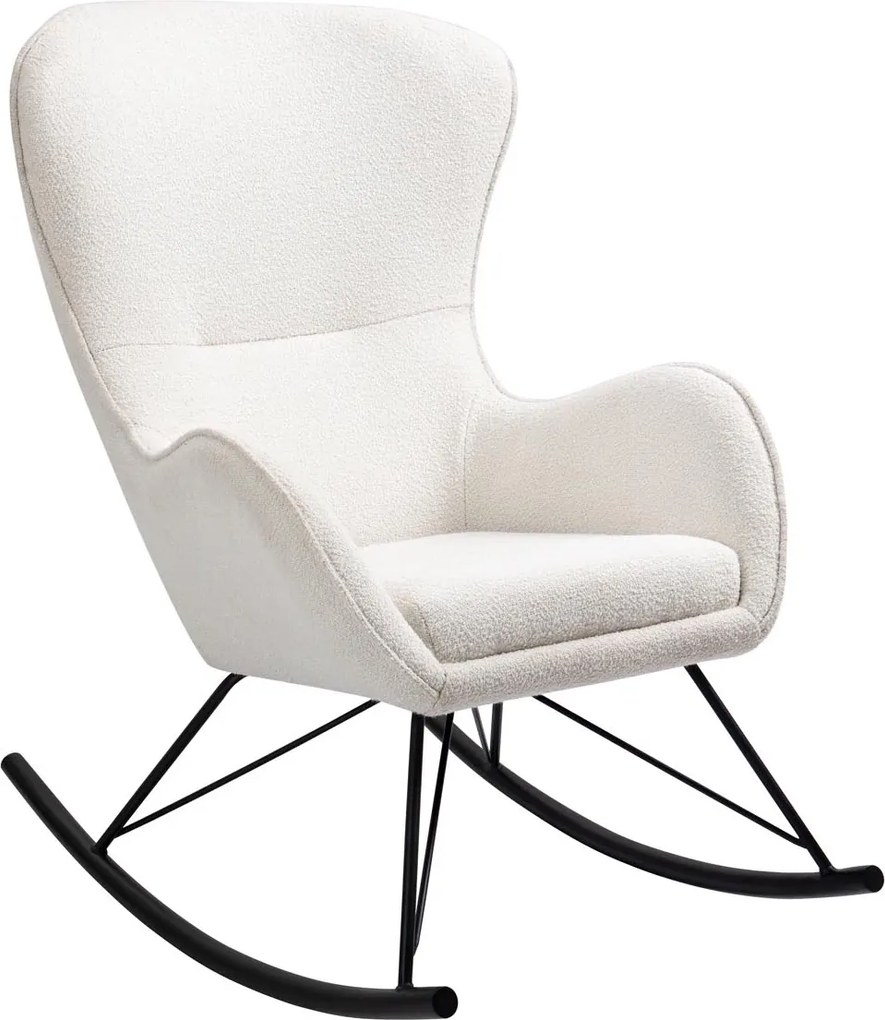 Nowoczesny fotel bujany na czarnych płozach Liberto 3