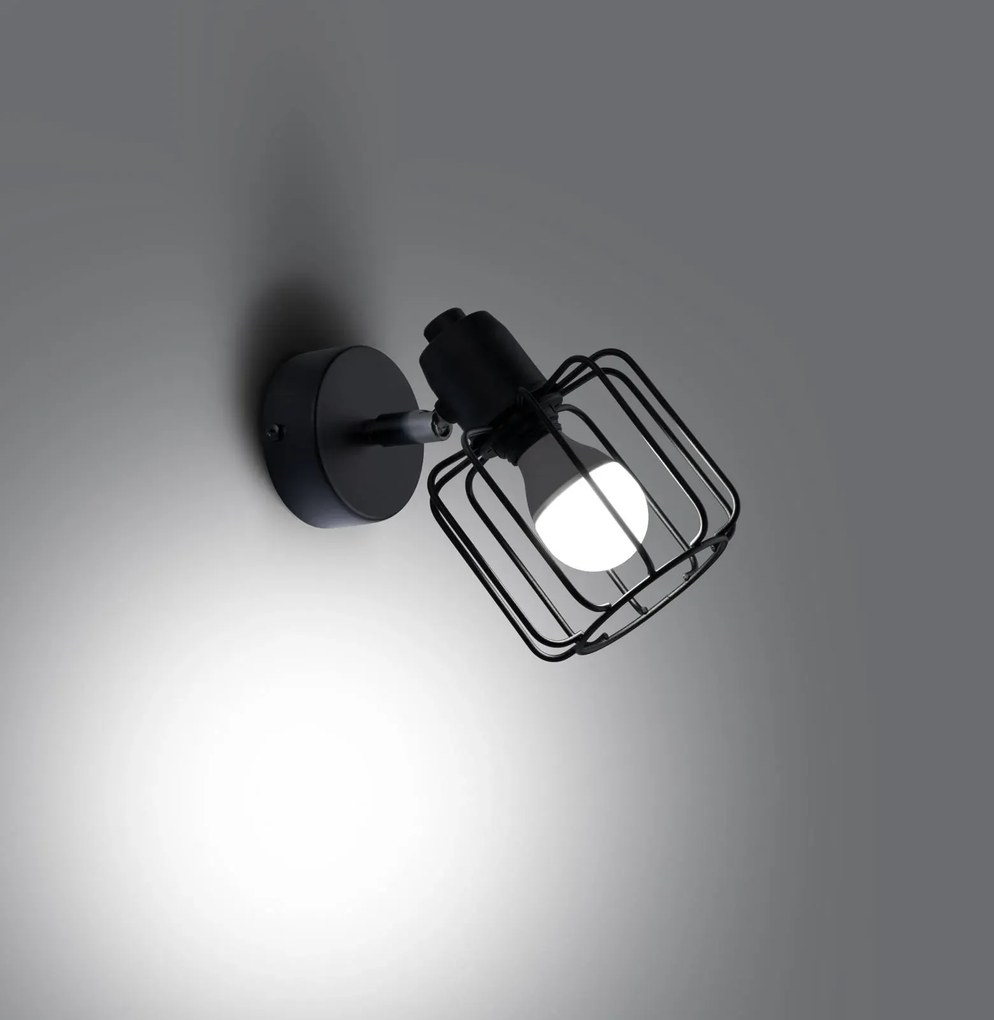 Kinkiet BELUCI 1 czarny SOLLUX LIGHTING