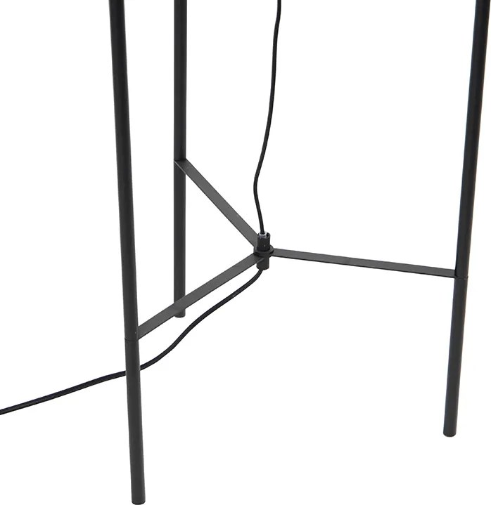 Inteligentna lampa podłogowa czarna z WiFi A60 przydymione szkło - Bliss