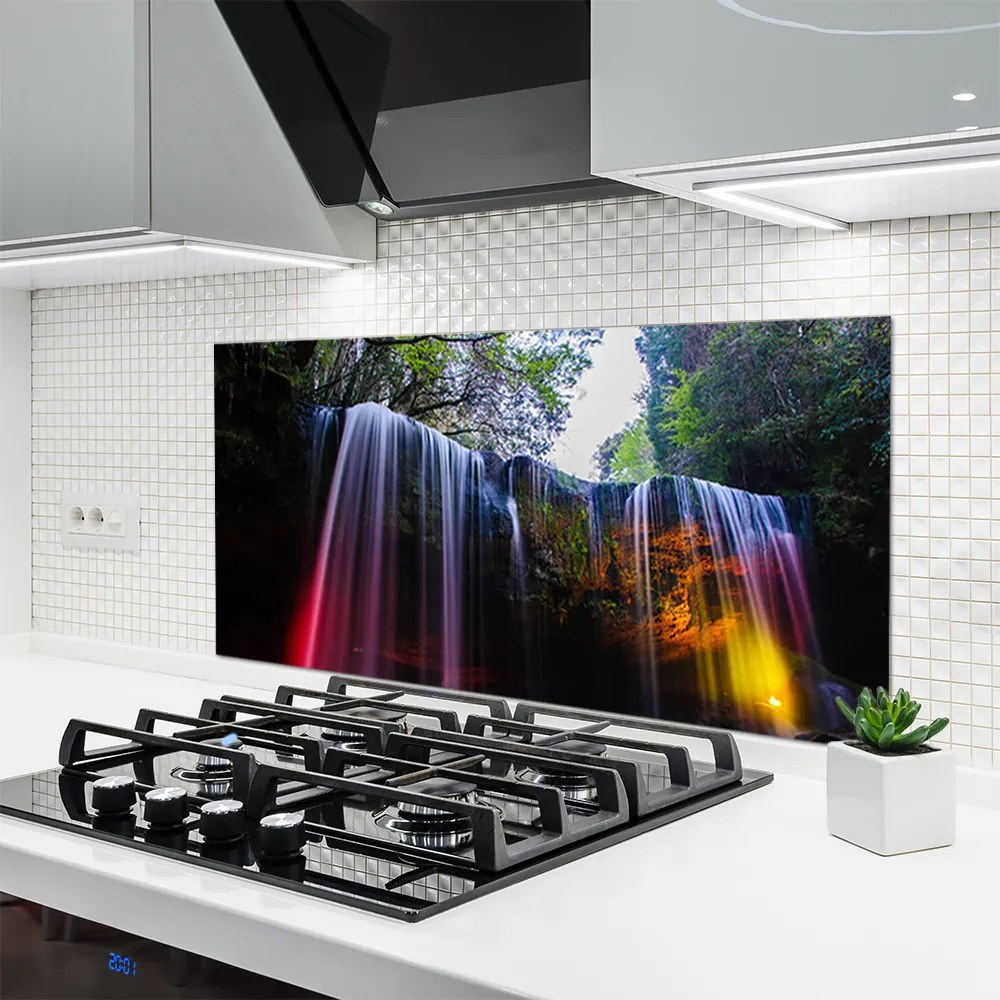 Szkło Dekoracyjne do Kuchni Dziki Wodospad Górski