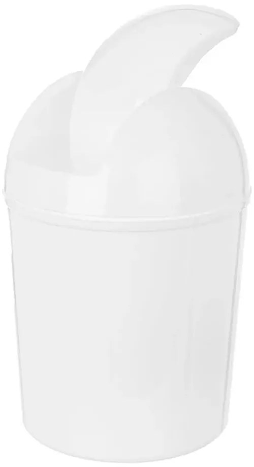 Biały plastikowy kosz na śmieci 920 ml – Orion