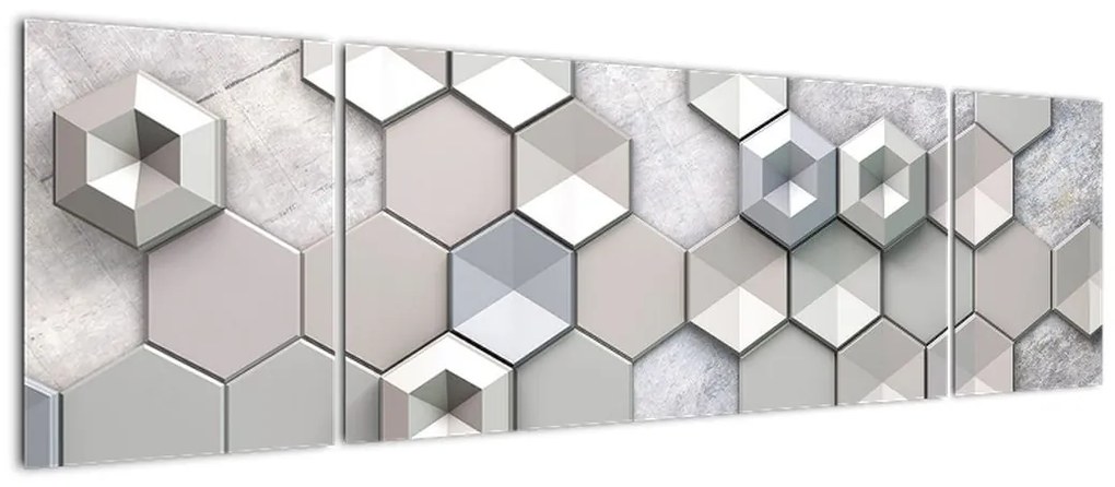 Obraz abstrakcji 3D (170x50 cm)