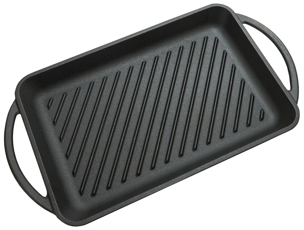 Cattara 13062 Patelnia grillowa z uchwytami Żeliwo, 33 x 21,5 cm