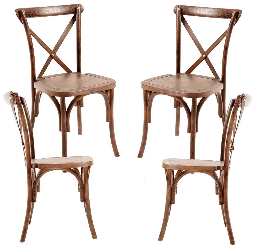 Krzeso polipropylenowe Altea z efektem drewna