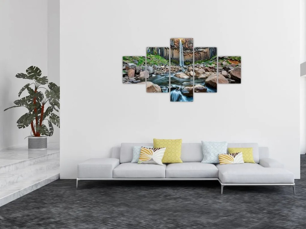 Obraz - Wodospad Svartifoss, Islandia (125x70 cm)