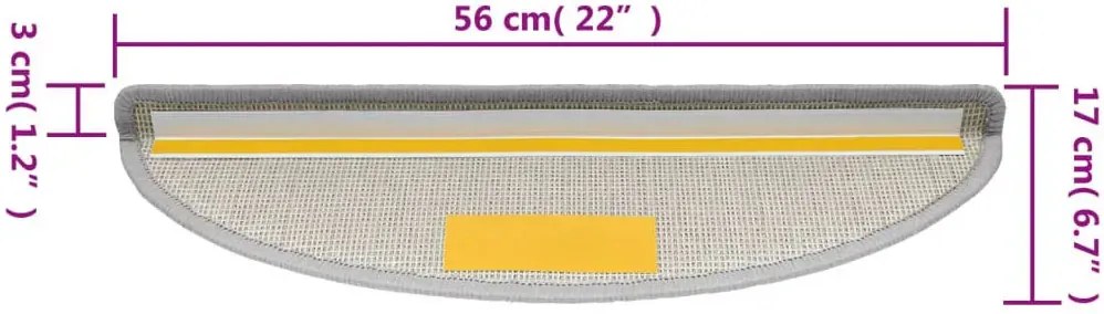 Jasnobrązowe maty ochronne na schody 10 sztuk - Midra 5X