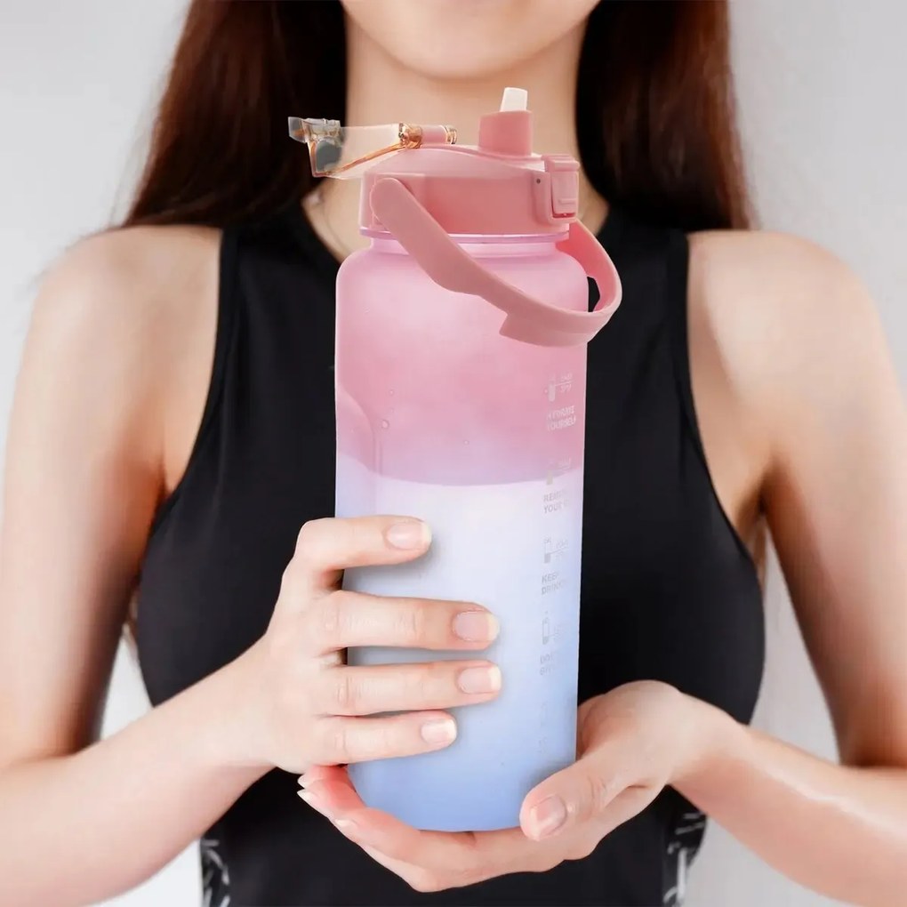 Butelka sportowa, 2 l, różowy