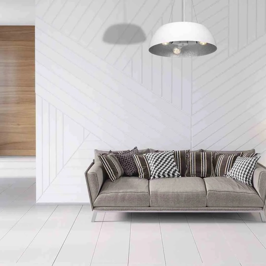 Lampa Wisząca Biała MORGAN 3xE27