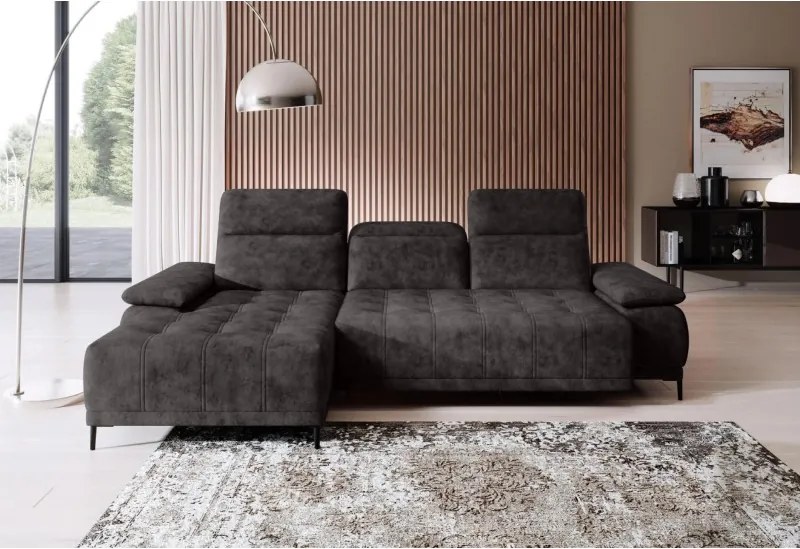 Narożnik FOCUS S Mini z elektryczną regulacją w tkaninie SALVADOR 04 WERSAL