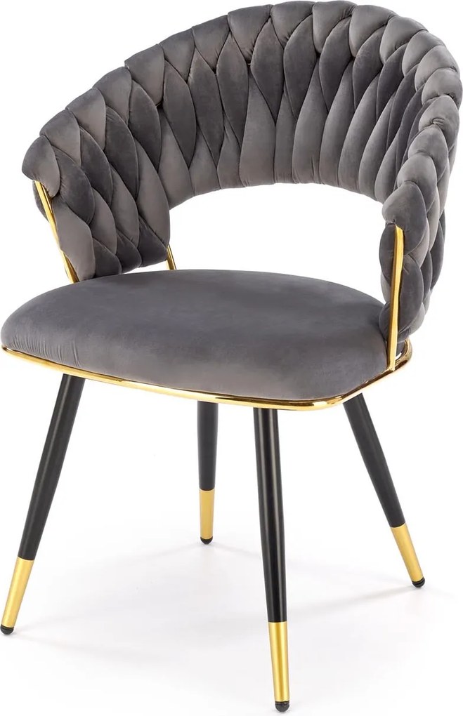 Krzesło do jadalni z przeplatanym oparciem K551 Halmar