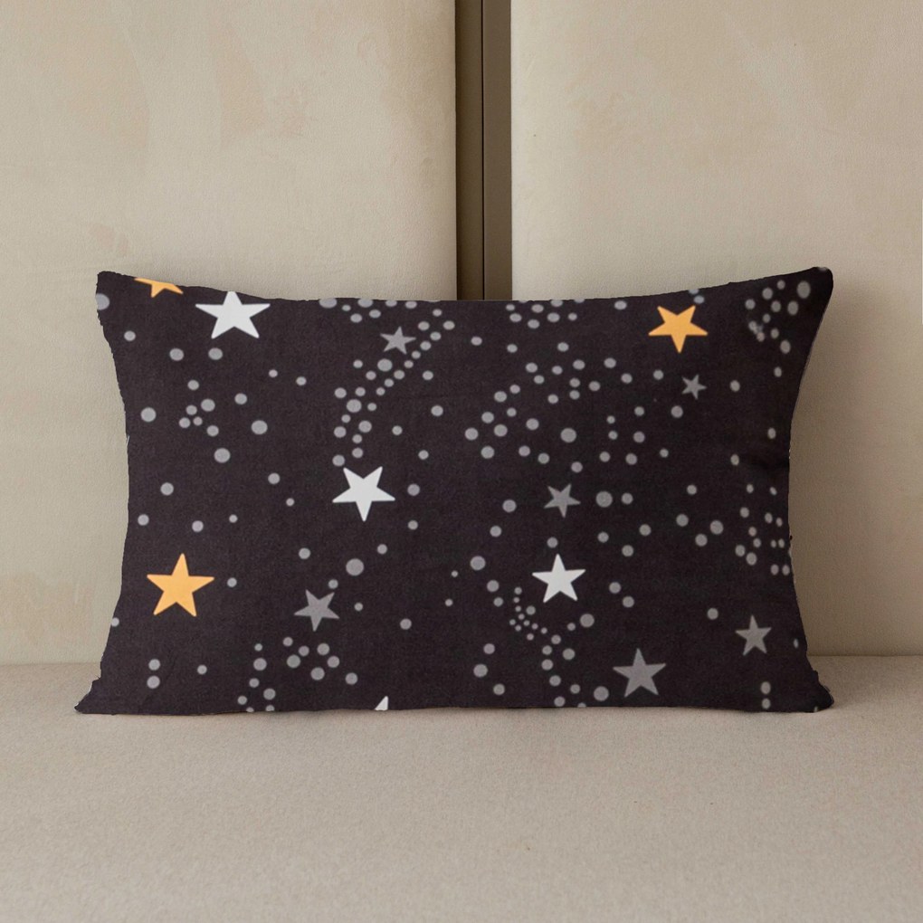 Flanelowa poszewka na poduszkę STELLAR 50x70 cm, ciemnoszara