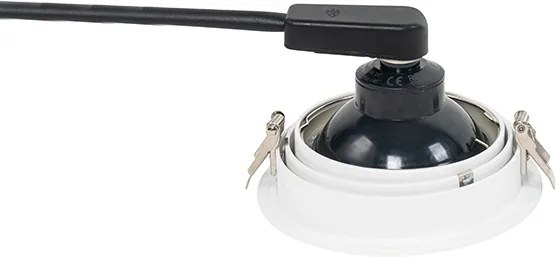 Nowoczesny reflektor wpuszczany biały regulowany - Coop 111 Honey