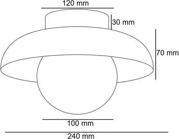 Brązowa lampa sufitowa ze szklanym kloszem ø 24 cm Elsa – Opviq lights