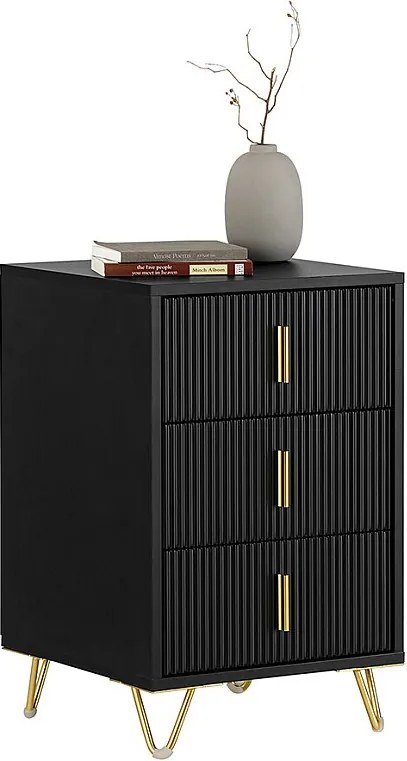 Stolik nocny z 3 szufladami FBT115-L-SCH