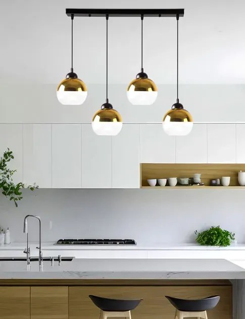 Nowoczesna lampa wisząca z czterema kloszami 3X D239 F2-Z65