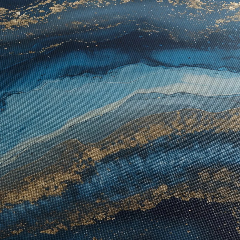 Obraz - Niebieska marmurowa abstrakcja (125x70 cm)