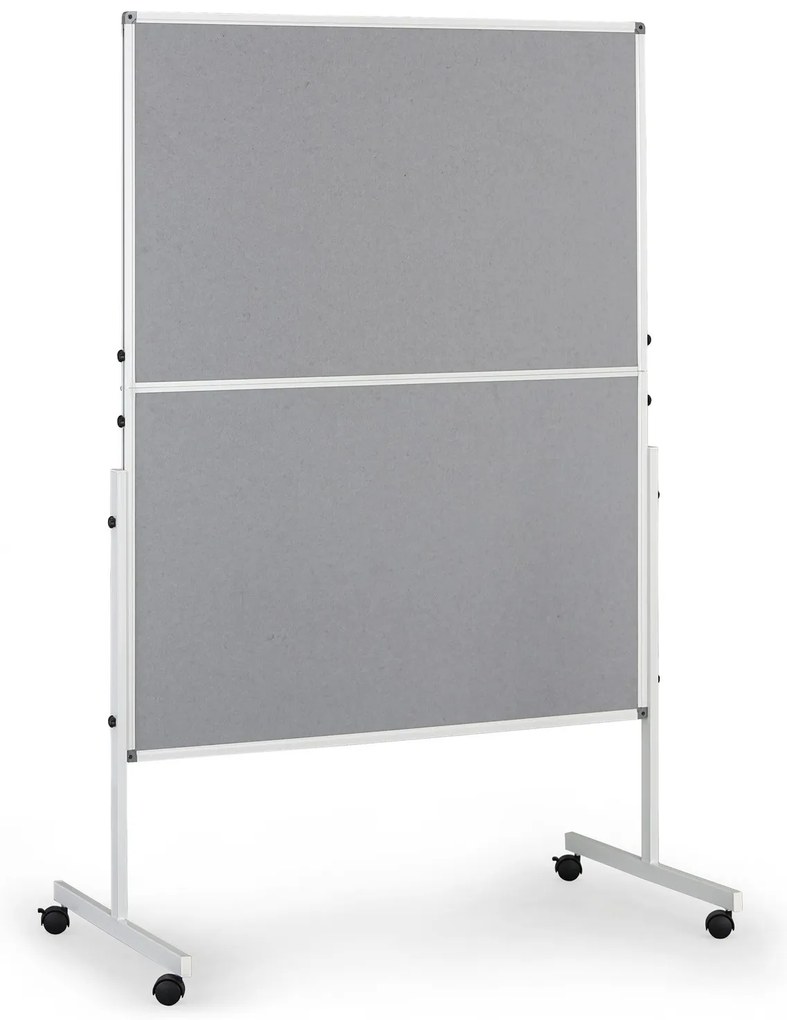 Mobilna tablica informacyjna, składana, szara tkanina, 1200 × 1500 mm