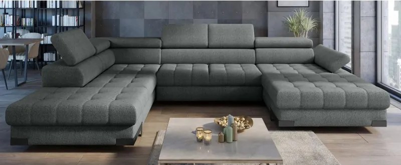 Narożnik SELVA XL Lewostronny z funkcją spania w tkaninie MEMPHIS 06 WERSAL